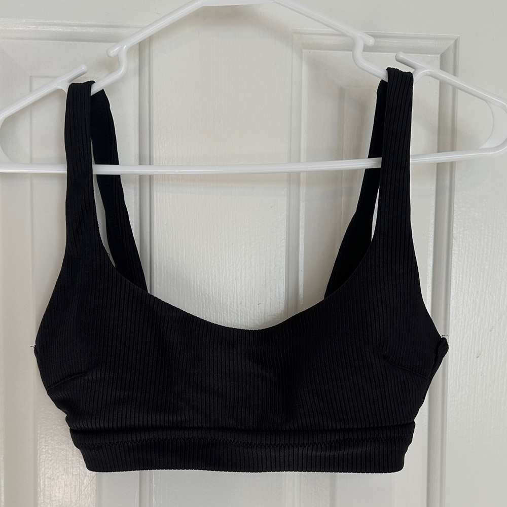 Aerie Shiny Black Bathing Suit Top (never worn, no tags)